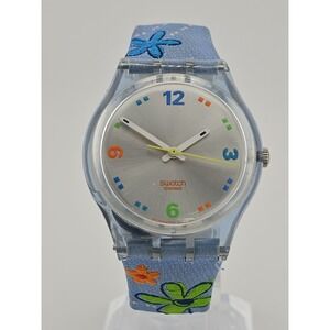 2004 Swatch Hazy Daisy GS119 Vintage Watch Colorful Floral Design - New Battery